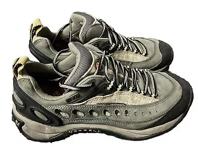 Merrell Hiking Shoes Womens 9.5 Reflex II GTX Waterproof Gray Leather Sneakers • $29.99