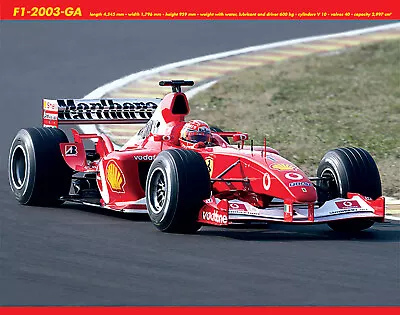 Ferrari F1 (2003 - GA) Poster 19.75  X 15.75  By Eurographics  • $11.99