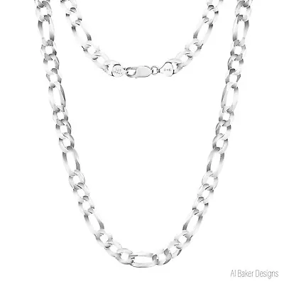 Sterling Silver Figaro Solid Chain Necklace Or Bracelet 925 Italy Men Women Boys • $246.88