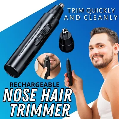 USB Rechargeable Ear Nose Hair Trimmer Cordless Clipper Electric Shaver For Men • $8.99