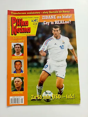 Piłka Nożna 2001 Zinedine Zidane Buffon Javer Saviola Poster; France • $7