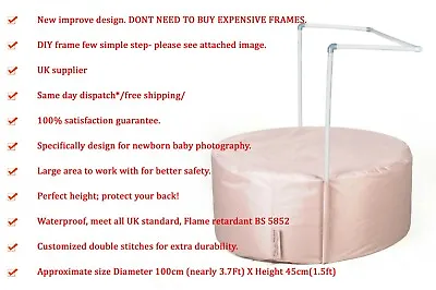 £49.99 • Buy Newborn Baby Photography Posing Bean Bag Studio Prop 100cm X 45cm-Bean Bag Only