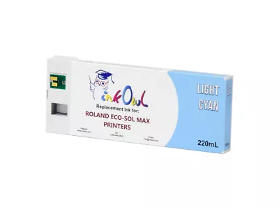 220ml InkOwl LIGHT CYAN Compatible Cartridge For Roland ECO-SOL MAX (ESL3-LC) • $47.95