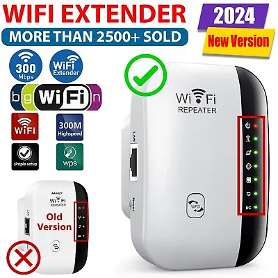 Wifi Range Extender Internet Booster 300Mbps Router Wireless Repeater Amplifier • $11.89