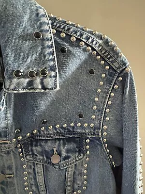 Decjuba Studded Denim Jacket. Size 6. New With Tags • $70