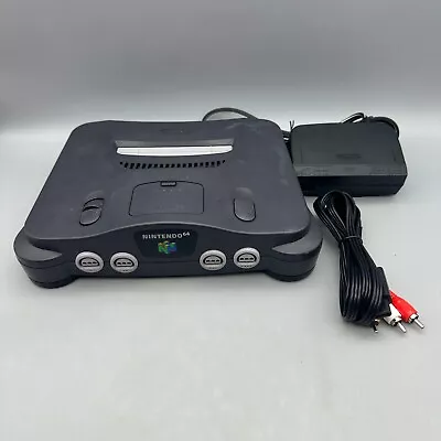 Nintendo 64 Console N64 W/ Power & AV Cords Jumper Pak | NUS 001(USA) TESTED • $44.95