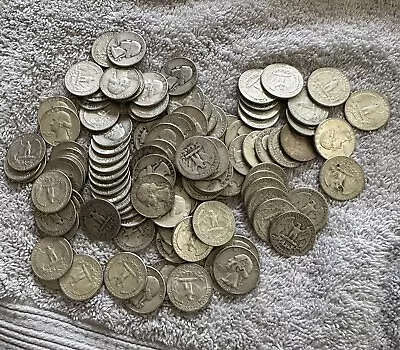 Silver Washington Quarters 90% Silver • $10.50