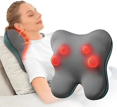 BOB AND BRAD Shiatsu Neck & Back Massager With Heat Deep Kneading Massage Pillow • $59.99