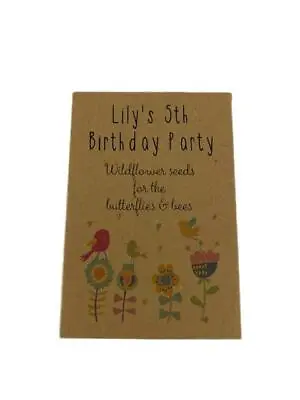 £5 • Buy Personalised Birthday Seed Packets Wildflower X 10 Childrens Party Bag Filler