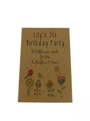 £5 • Buy Personalised Birthday Seed Packets Wildflower X 10 Childrens Party Bag Filler