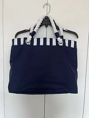 Canvas Tote Bag Blue/navy Marine  • $15