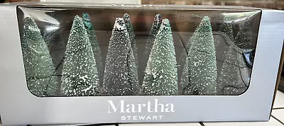 12 NEW GREEN Martha Stewart Bristle Bottle Brush Glitter Christmas Trees 🌲 • $26