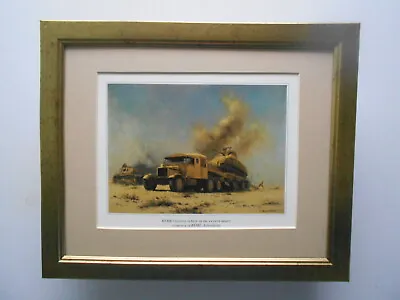 David Shepherd Print 'REME Recovery Vehicle In Western Desert' FRAMED • £22