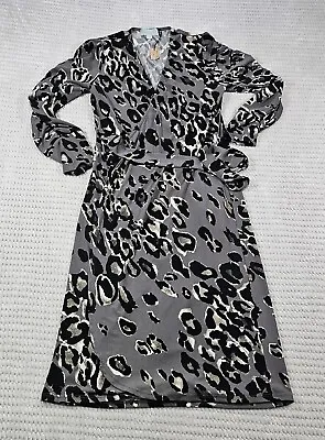 Veronica M Wrap Dress Womens XS Animal Print • $24.99
