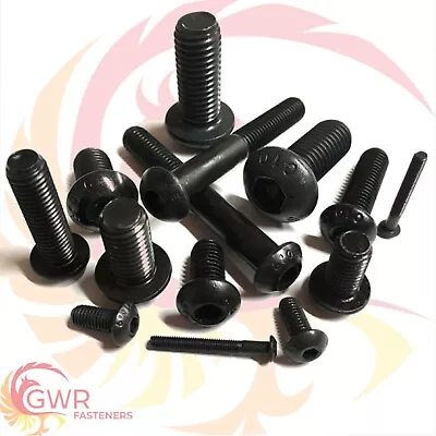 £2.75 • Buy M2.5 M3 M4 M5 M6 Socket Button Head Screws 10.9 High Tensile Black Allen Bolts