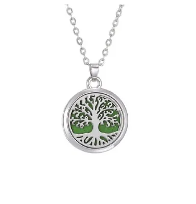 $12.95 • Buy Aromatherapy Oil Diffuser Locket Pendant Necklace Perfume Essential Tree Of Life