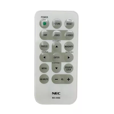 New BD-436E RD-436E For NEC Projector Remote Control NP100 NP100G NP200 NP200G • £7.57
