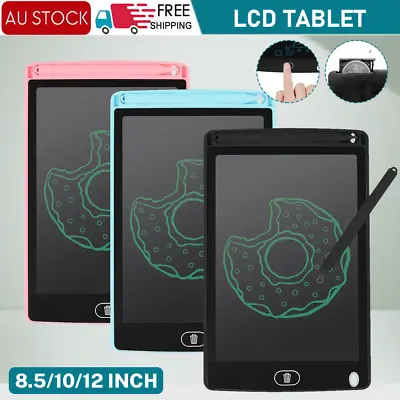 $6.72 • Buy 8.5  10  12  LCD Writing Tablet Drawing Board Colorful Doodle Handwriting Pad AU