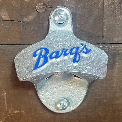Barq's Bottle Opener Cast Iron Wall Mounted Vintage Chrome Finish • $19.99