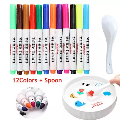 £5.68 • Buy 12-Color Magical Water Painting Pen Bath Floating Colouring Pens DIY Doodle Gift
