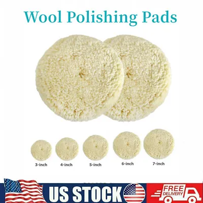 $14.40 • Buy Wool Polishing Pads 3 4 5 6 7  Buffing Pad Hook & Loop For Cutting & Polishing