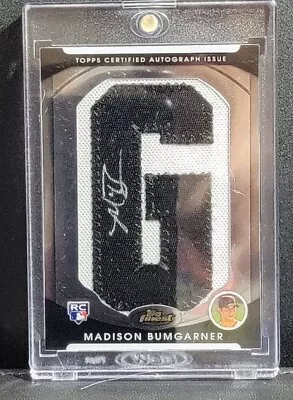 $140 • Buy 2010 Topps Finest Madison Bumgarner #161 Autographed Letter Patch RC SP /106