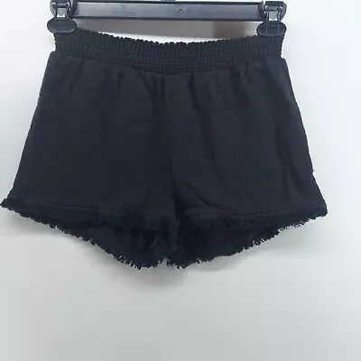 $7.70 • Buy Madewell Shorts Women's Size Small Comfort Casual  Black Frayed Hem Pull On