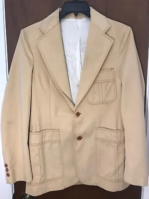 Vintage Mens Retro Suit Jacket Size 36 Khaki • $20