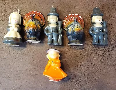 Vintage Gurley Candle Lot Of 5 Thanksgiving 1 HALLOWEEN. • $16.20