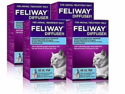 $162.95 • Buy Feliway 48mL Diffuser Refill 4 Pack - Constant Calming And Comfort For Cats