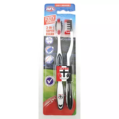 Afl Toothbrush Saint Kilda 2 Pack • $20.95