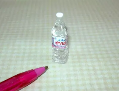 Miniature Brand Square Water Bottle W/Painted White Cap: DOLLHOUSE 1:6 BARBIE • $1