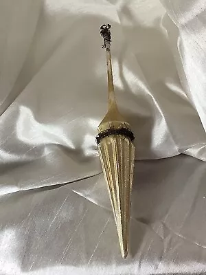 Antique Glass Umbrella Christmas Ornament With Tinsel Wrapping. Poland/Germany • $59.99