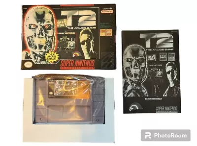 T2: THE ARCADE GAME (Super Nintendo 1993) COMPLETE IN BOX • $150