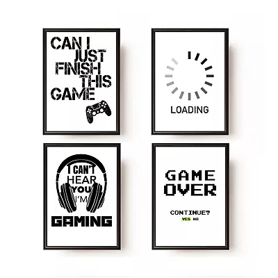 Gaming Posters Video Game Poster Bedroom Art Print Wall Room Decor A4 • £9.95