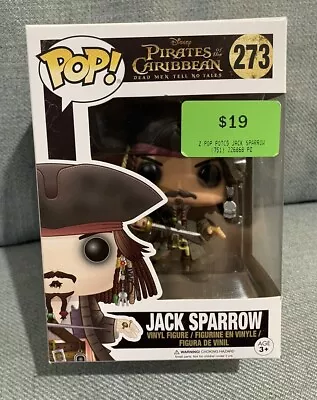 NEW Jack Sparrow 273 Funko Pop! Vinyl Disney Pirates Of The Caribbean Figure • £45.72