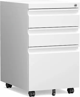 Metal Office Rollin Filing Cabinet Deep Drawers File Storage Cabinet On Wheels • $109.99