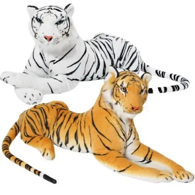 £10.49 • Buy Brown Tiger Soft Plush Siberian Bengal Wild Teddy Toy UK White Baby Animal Gift