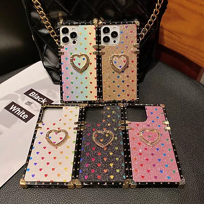 For OPPO +360° Love Stand Shockproof Case Glitter Phone Cover Back Women Girl • $8.48