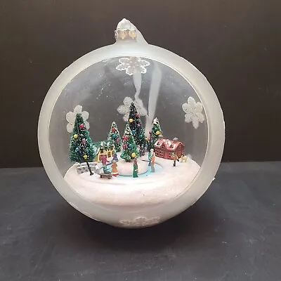 Mr Christmas Animated Fiber Optic Musical Jumbo Ball Ornament 6.5  Ice Skating • $35