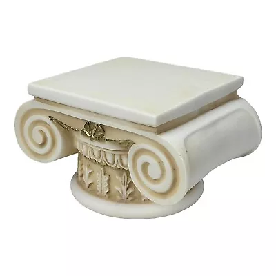 Ancient Greek Ionic Column Capital Base Statue Sculpture Architecture 3.74 In • £51.85