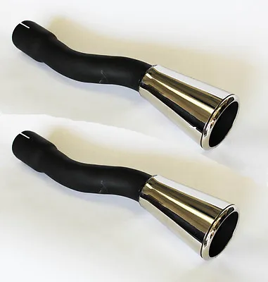 New! 1965-1966 Ford Mustang Dual Exhaust Tips Trumpets Stainless Steel GT Pair • $59.90