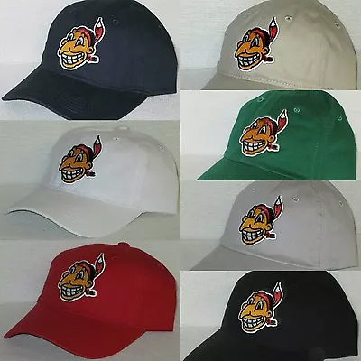 Cleveland Indians Polo Style Cap ⚾Hat ⚾VINTAGE MLB PATCH/LOGO ⚾7 HOT COLORS ⚾NEW • $19.99