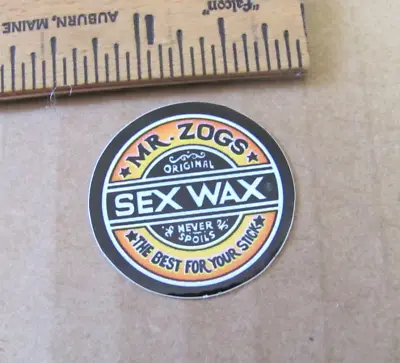 Vintage Sex Wax Mr Zog's Sticker Decal Surfboard Surfing 3mm Mini Black Orange • $3.95