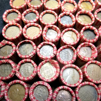 WHEAT AND INDIAN HEAD PENNY ROLL LOT 1800's-1958 P.D.S. MINTS 50 COINS • $21