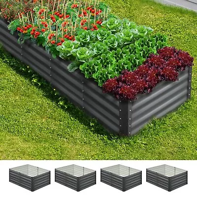 Livsip X2 Garden Raised Bed Vegetable Planter Kit Galvanised Steel 240x80x45CM • $206.90