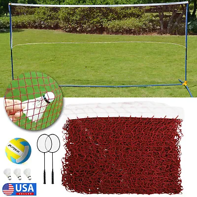 Badminton Tennis Volleyball Net For Beach Garden Indoor Outdoor Games Red • $9.48