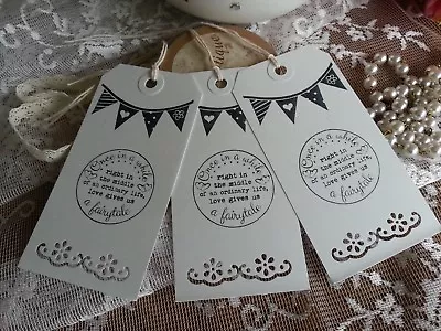 10 Once In A While Ordinary Life Love Gives Us A Fairytale Bunting Wedding Tags • £2.99