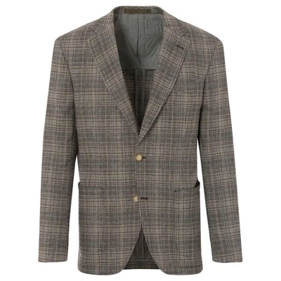£189.51 • Buy Benvenuto Men's Suit Jacket Mason Braun Checked 3634783412 0410 Sand
