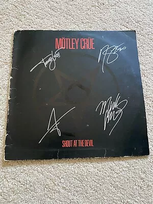 Motley Crue Shout At The Devil Vinyl Signed Autograph By All Members-Tommy Lee • $511.99